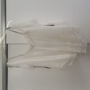 Gauzy, chiffon, off the shoulders blouse.